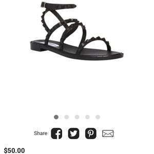 Steve Madden travel j black sandal size 9